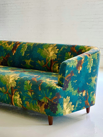 Sofa- green leaves pattern-210-xxx
